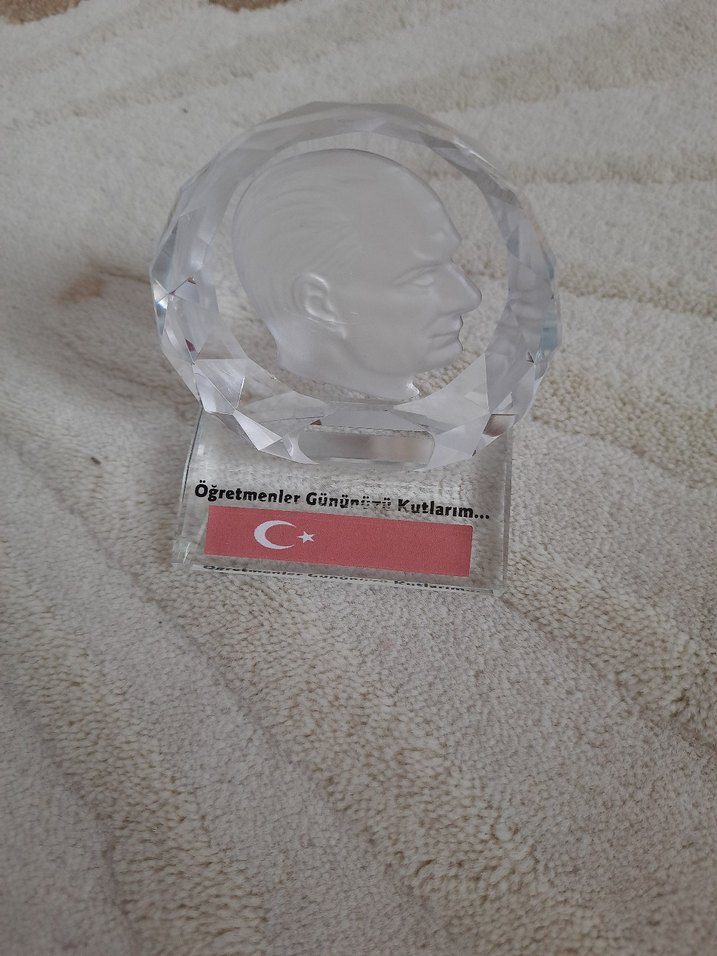 Altın Renkli Kristal Atatürk Figürin - Görsel 5