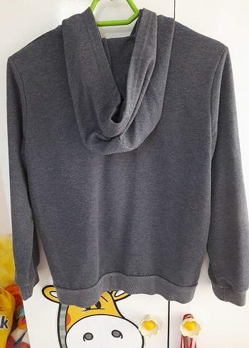 Erkek Çocuk Gri Fermuarlı Sweatshirt - Görsel 7