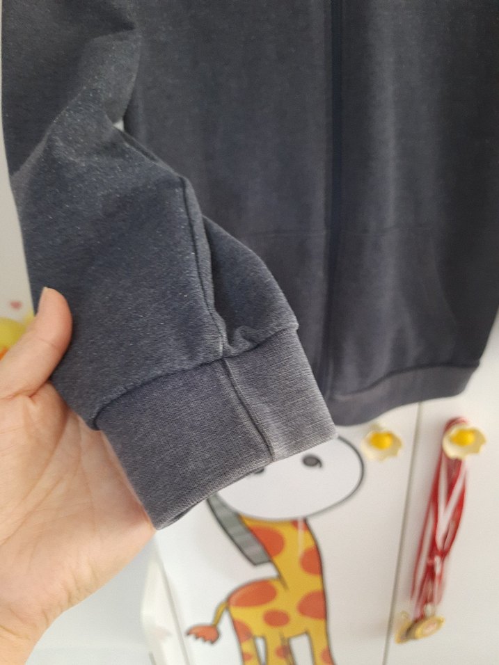 Erkek Çocuk Gri Fermuarlı Sweatshirt - Görsel 3