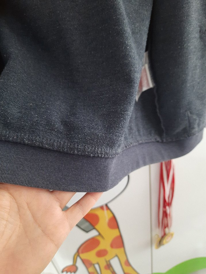 Erkek Çocuk Gri Fermuarlı Sweatshirt - Görsel 5