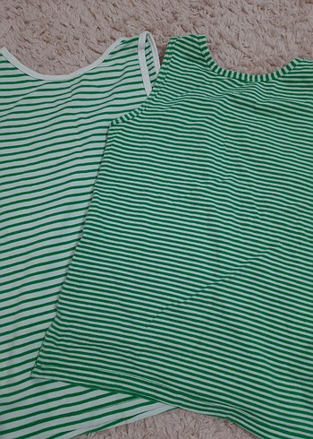 Yeşil Çizgili Bebek atleti 2'li - Görsel 5