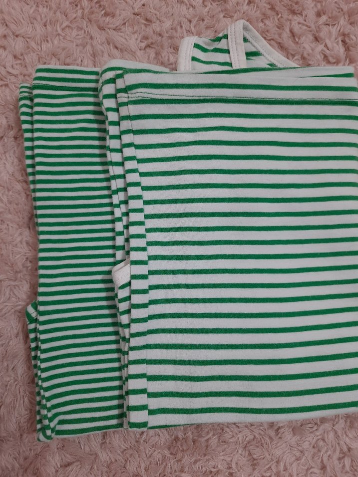Yeşil Çizgili Bebek atleti 2'li - Görsel 4