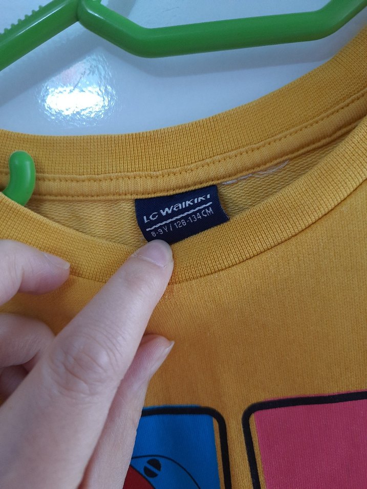 Sarı Uzun Kollu Kral Şakir Baskılı Sweatshirt - Görsel 3