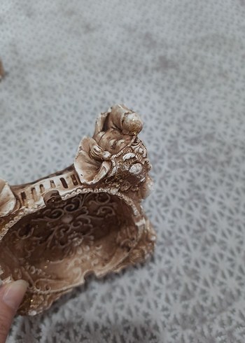 Bej Detaylı Dekoratif küllük - Görsel 5