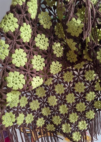 Kız Çocuk Örgü Bohem Püsküllü Panço - Görsel 4