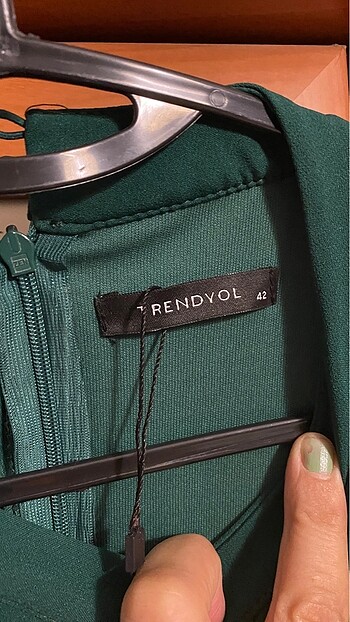 Trendyol & Milla Yeşil dokuma kumaş elbise #trendyomilla#zara#