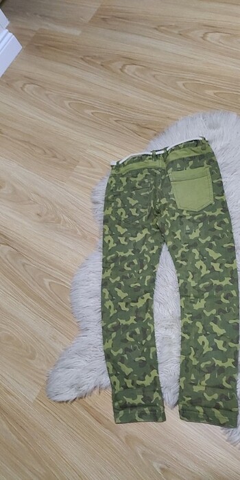 7 Yaş Beden çeşitli Renk LCW çocuk pantolon askeri kamuflaj desenli 