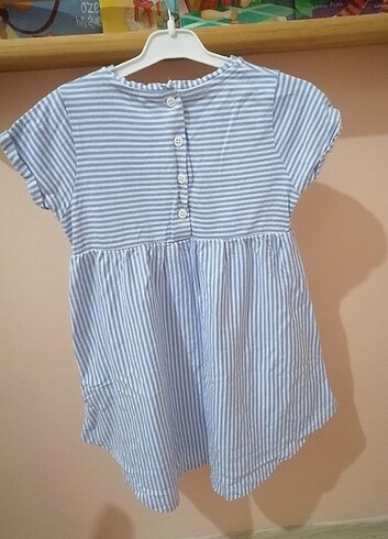 24-36 Ay Beden mavi Renk Kız bebek elbise 