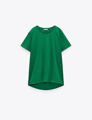 s Beden yeşil Renk Zara basic tshirt