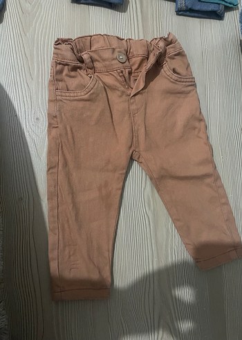 3-6 Ay Beden mavi Renk Erkek Çocuk Mavi Batik Desenli Kot Pantolon