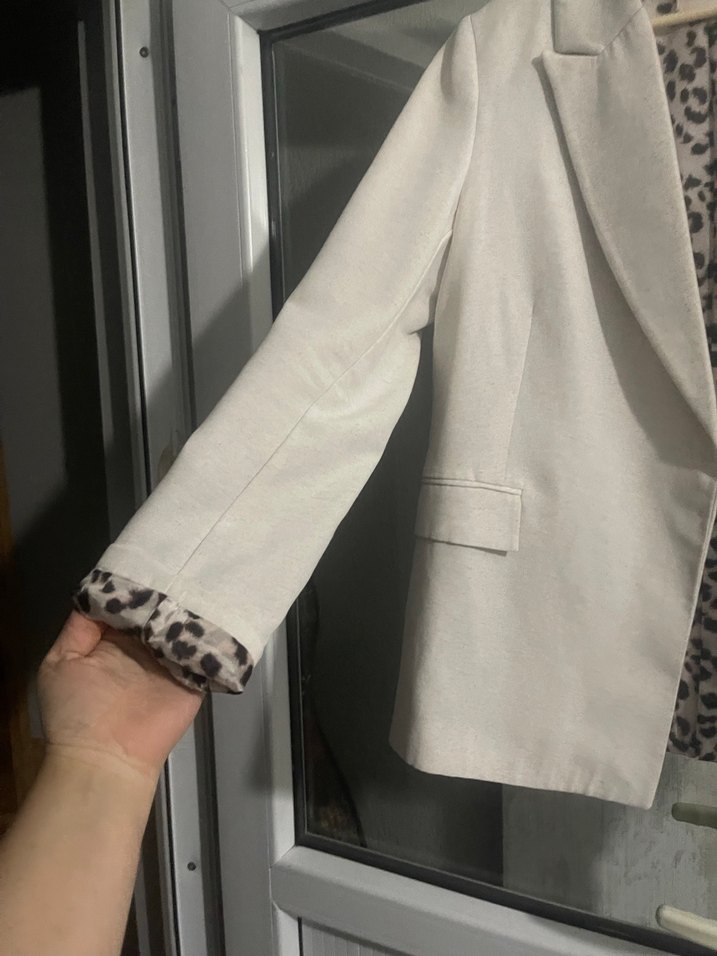 Düğmeli Gri Midi Blazer - Görsel 3