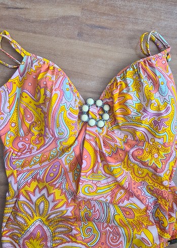 Etnik desenli renkli mayo - Görsel 2