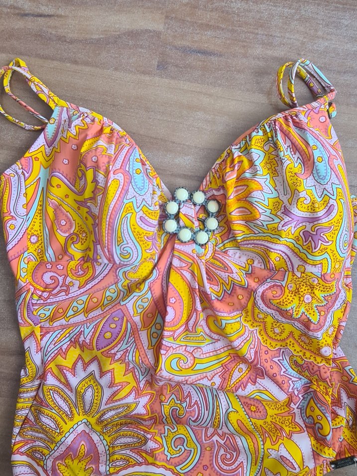 Etnik desenli renkli mayo - Görsel 2