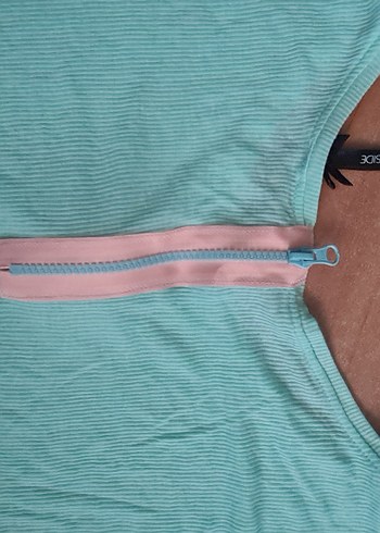 Yarasa kol turkuaz tşhirt - Görsel 5