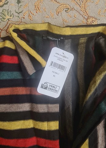 Çok Renkli Uzun Kollu Düğmeli Kadın Gömlek - Görsel 2