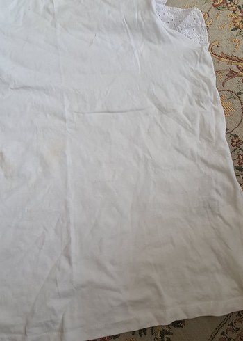 Kısa Kollu Beyaz Kadın tşhirt - Görsel 3