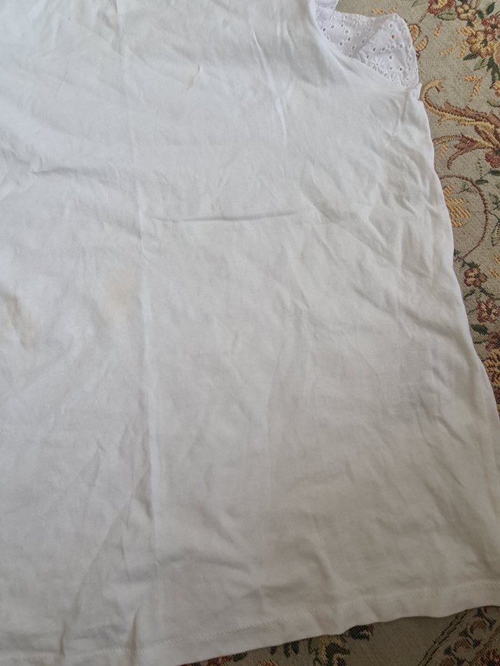 Kısa Kollu Beyaz Kadın tşhirt - Görsel 3