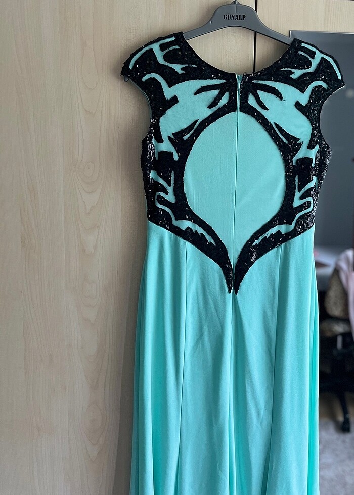 Su Yeşili Uzun Abiye - Görsel 4