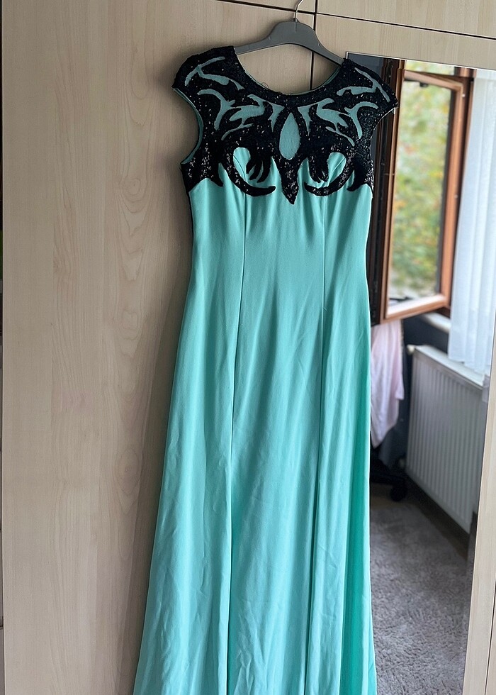 Su Yeşili Uzun Abiye - Görsel 3