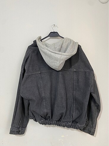 l Beden gri Renk Quzu Kadın Oversize Kot Ceket