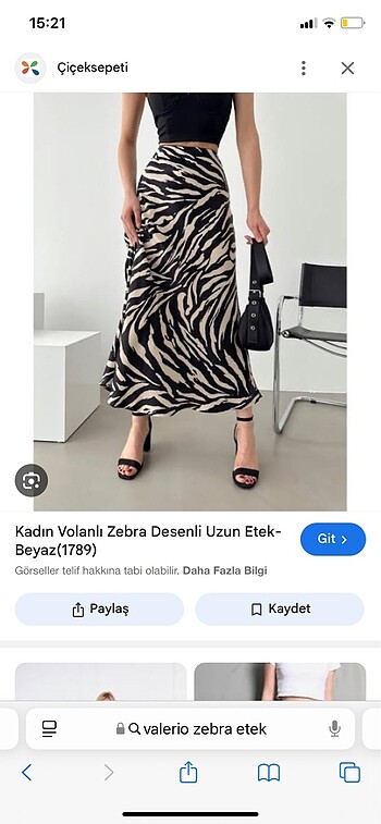 Diğer Zebra desenli etek