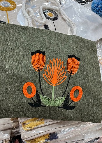 Gri İşlemeli Bohem Dekoratif Yastık Kılıfı - Görsel 5