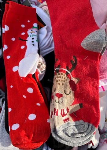 Renkli Tie-Dye Desenli Çorap - Görsel 5