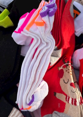 Renkli Tie-Dye Desenli Çorap - Görsel 3