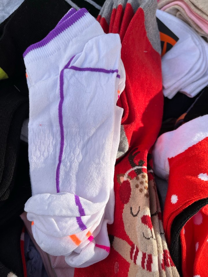 Renkli Tie-Dye Desenli Çorap - Görsel 2