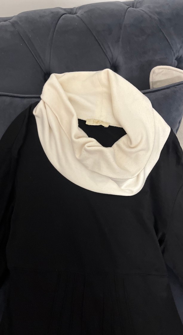 Degaje yakalı elbise - Görsel 2