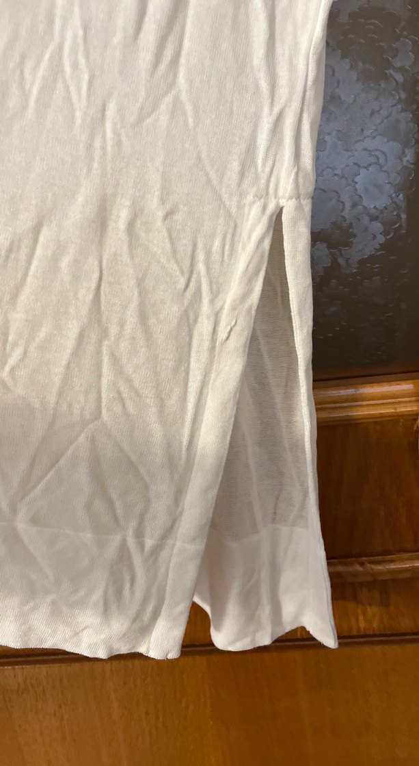 Beyaz V Yakalı Kadın Triko - Görsel 3