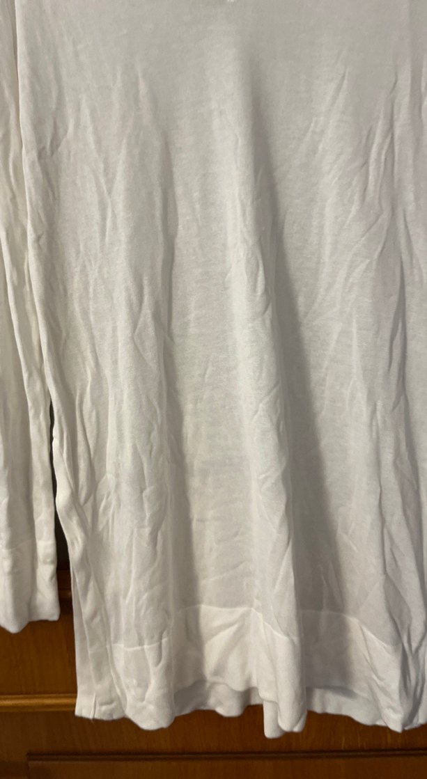 Beyaz V Yakalı Kadın Triko - Görsel 5