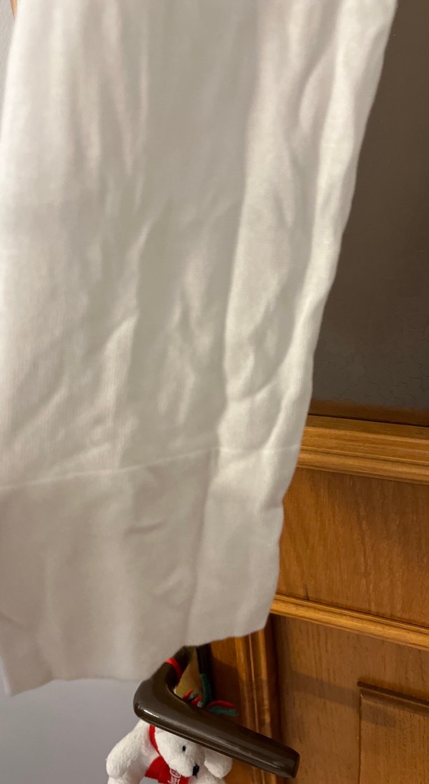 Beyaz V Yakalı Kadın Triko - Görsel 4