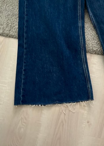 Zara Geniş Paça Midi Kadın Kot Pantolon