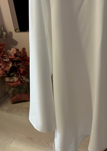 xl Beden Düğmeli Beyaz Kadın Gömlek
