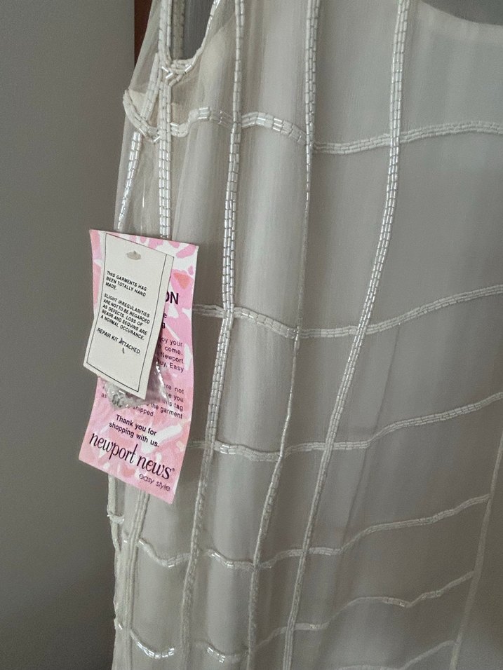 Kalın askılı , midi boy payetli abiye Beyaz Elbise - Görsel 5