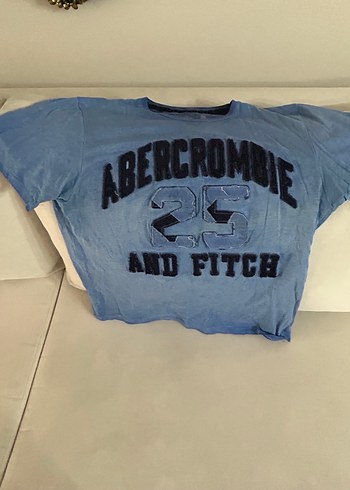 Abercrombie fitch marka t şirt Mavi Denim Baskılı - Görsel 2