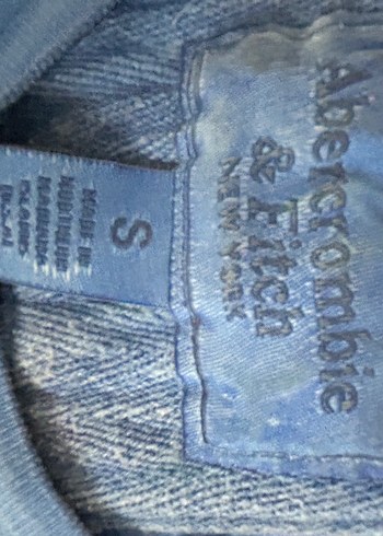 Abercrombie fitch marka t şirt Mavi Denim Baskılı - Görsel 3