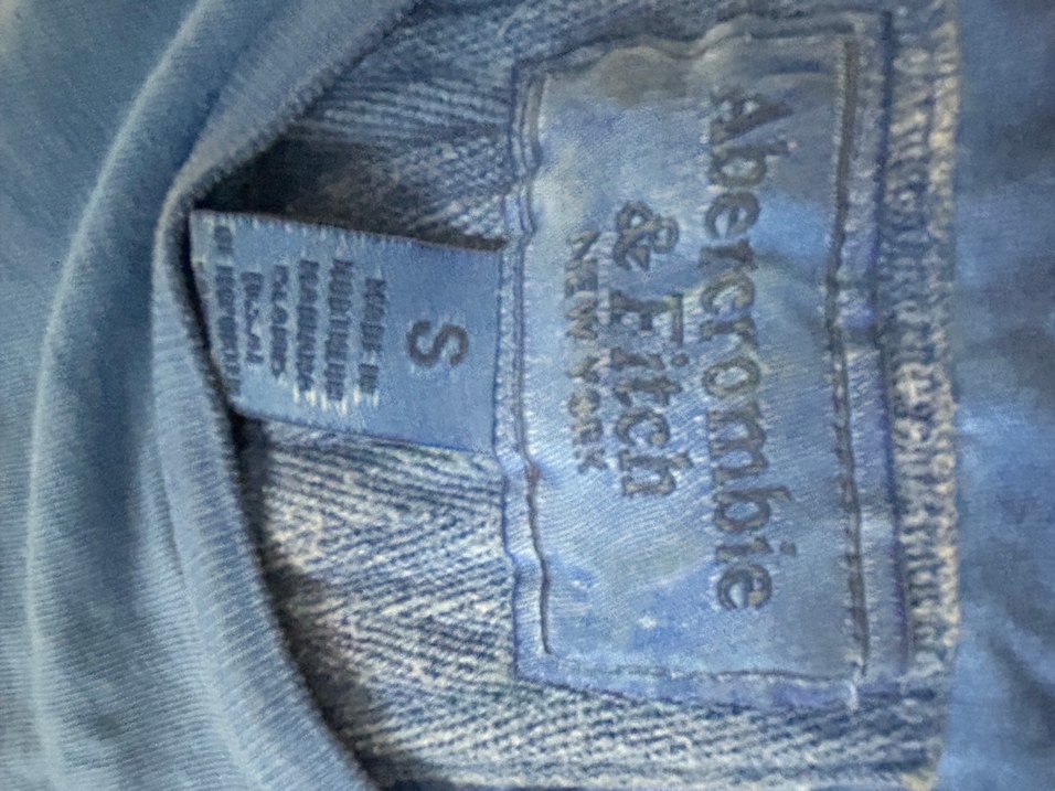 Abercrombie fitch marka t şirt Mavi Denim Baskılı - Görsel 3
