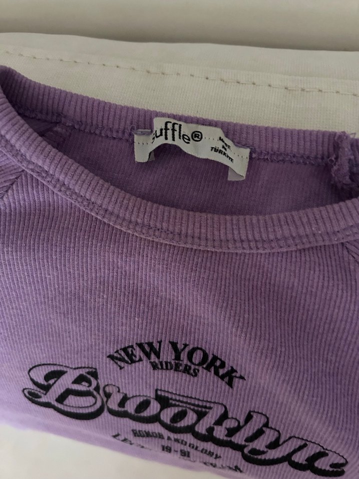 Mor Renkli Kadın tişört - Görsel 3