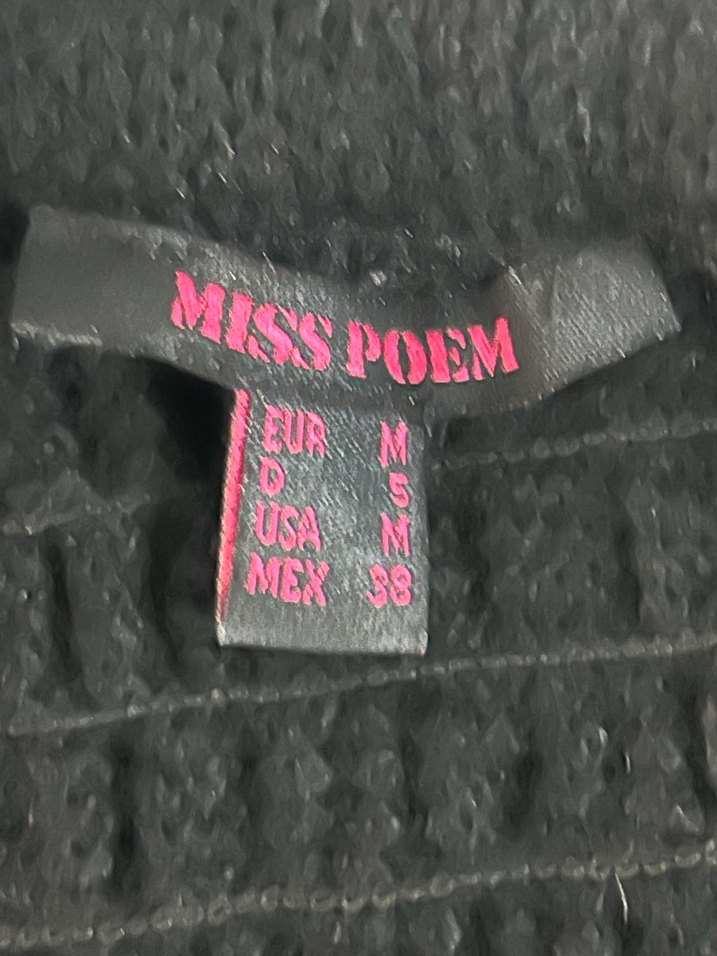 Nakışlı Siyah Mini Etek - Görsel 3