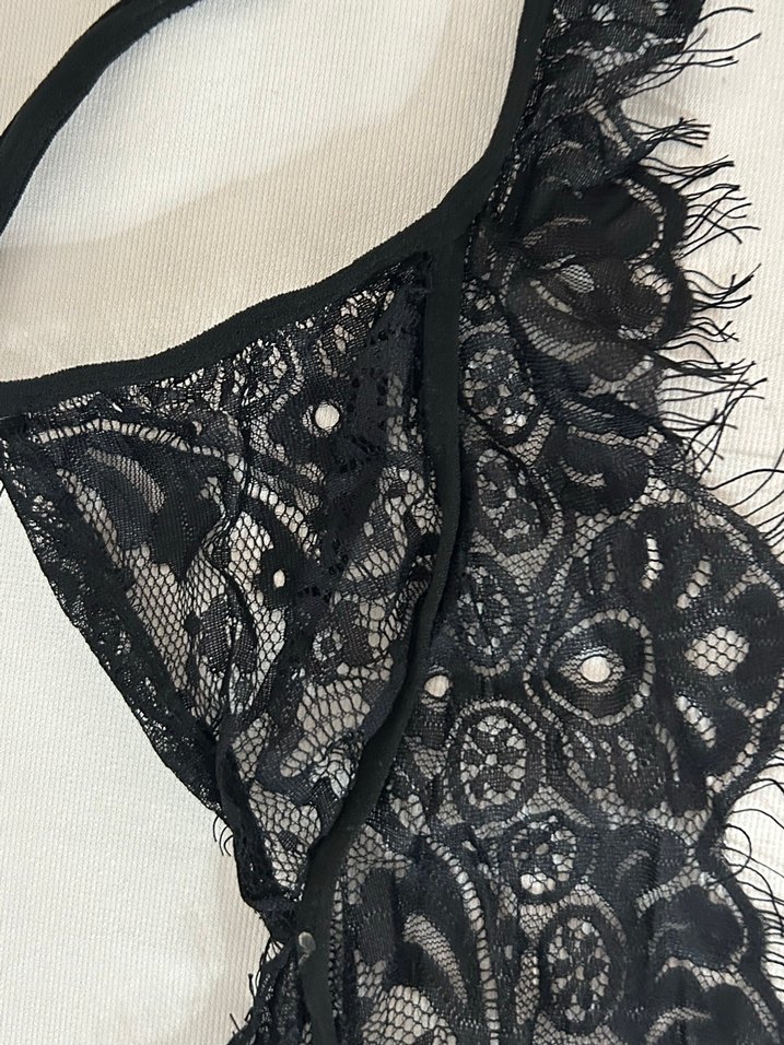 Siyah Gotik dantel  Bralet/sütyen - Görsel 2