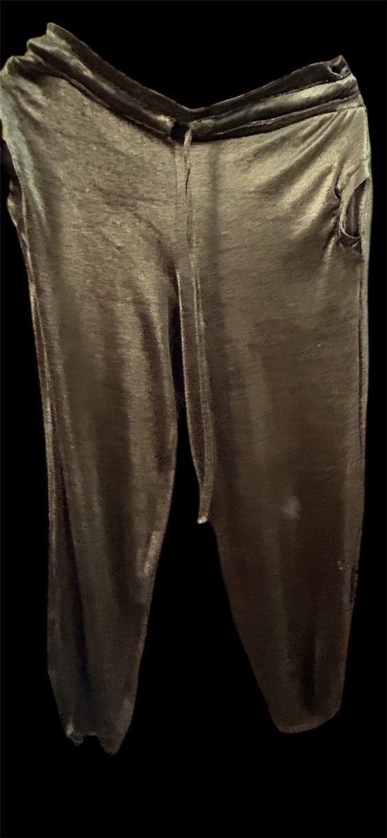 Hafif parlak , kadife , esnek kadın pantolonu - Görsel 2