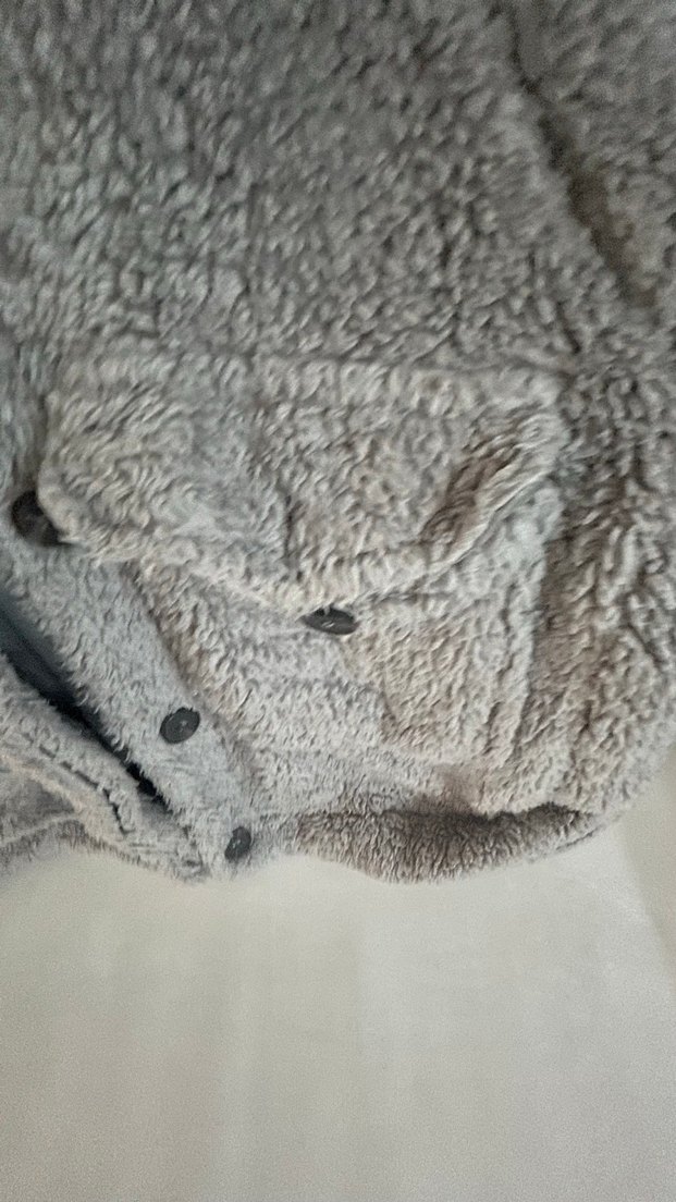 Gri Kürklü Kadın Kısa Mont - Görsel 3