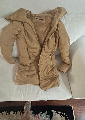 Chima marka Kadın Kışlık Kemerli Kürklü mont - Görsel 2