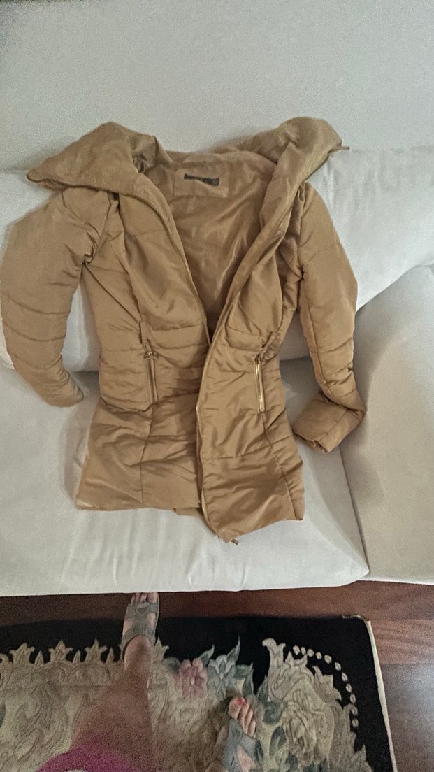 Chima marka  Kadın Kışlık Kemerli Kürklü mont - Görsel 2