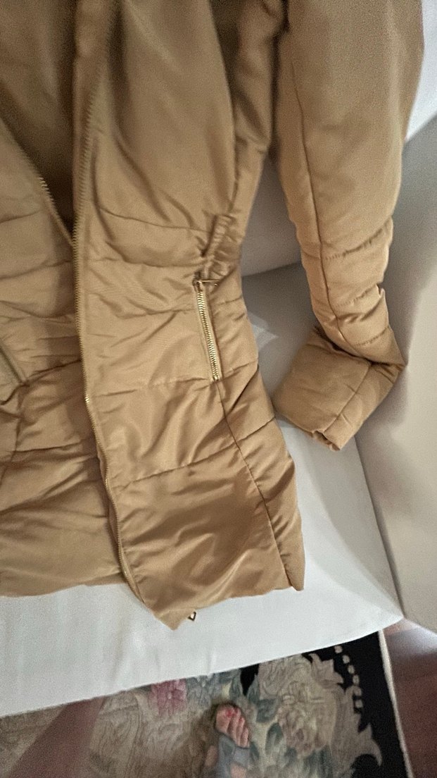 Chima marka  Kadın Kışlık Kemerli Kürklü mont - Görsel 3