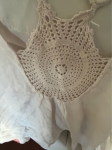 Çok kaliteli keten özel tasarım el işi plaj kıyafeti - Görsel 2