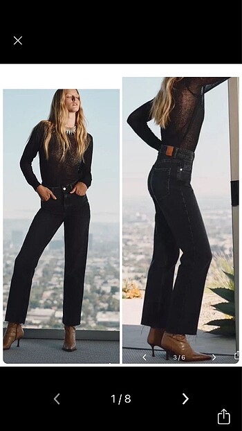 Zara z1975 yüksek bel straight