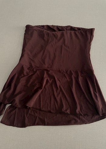 Bershka Kahverengi Straplez Bluz - Görsel 3